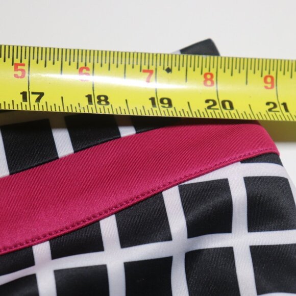 Eloquii Black White Pink Checked Skirt, Size 18, NWT - Picture 8 of 13